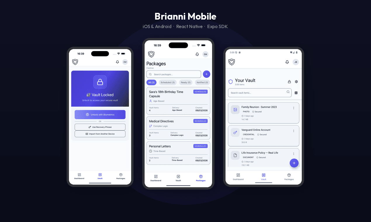 Brianni Mobile — iOS and Android